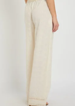 Giulia embroidered wide-leg trousers