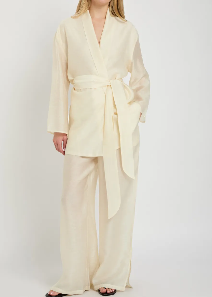 Giulia embroidered wide-leg trousers