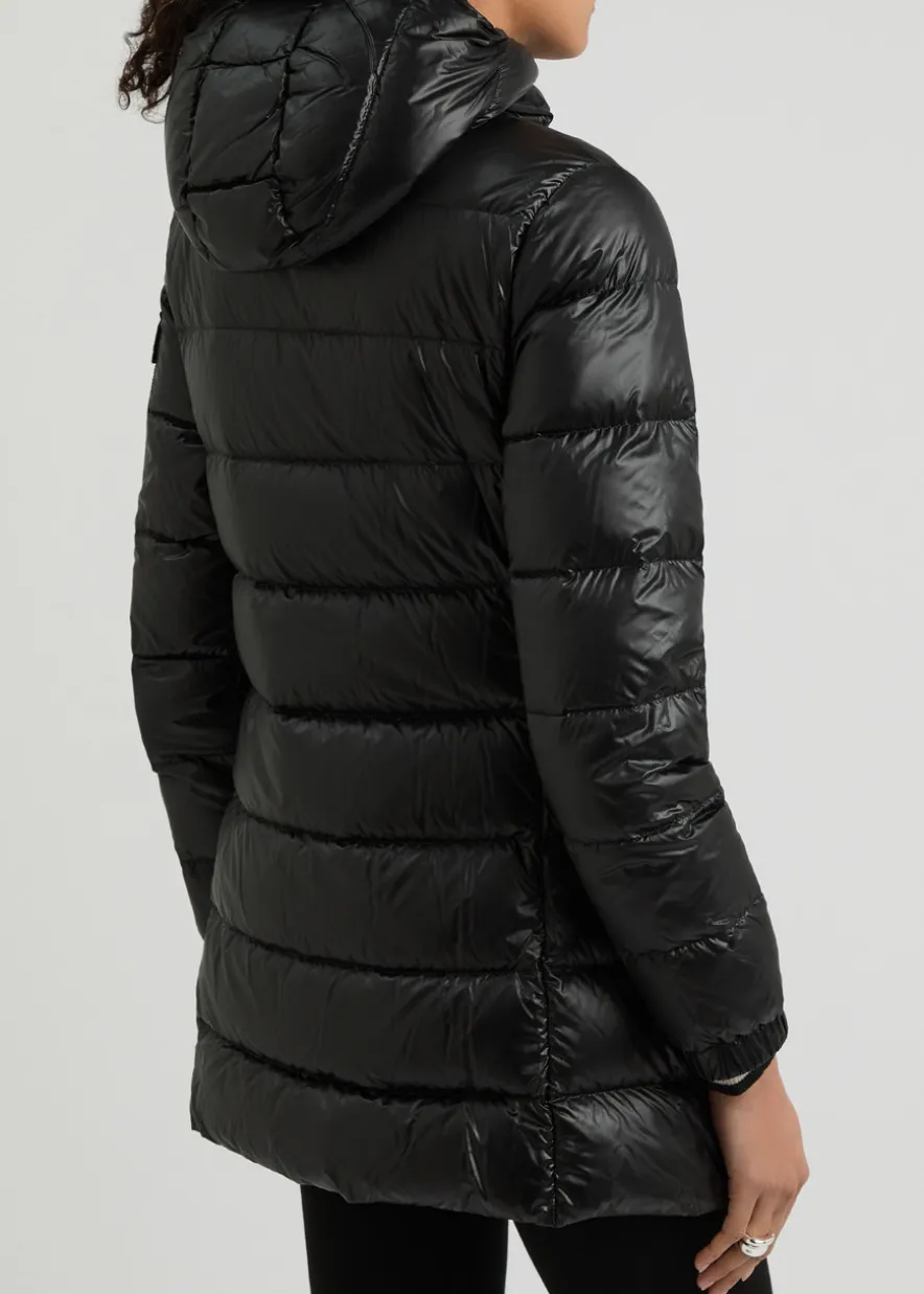 Glements hooded quilted shell jacket