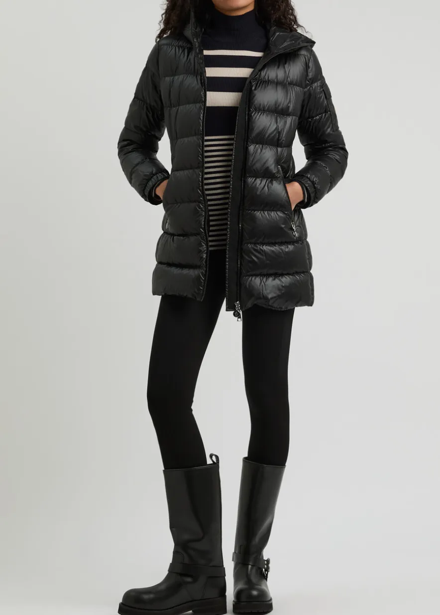 Glements hooded quilted shell jacket