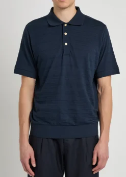 Glendale fine-knit polo shirt