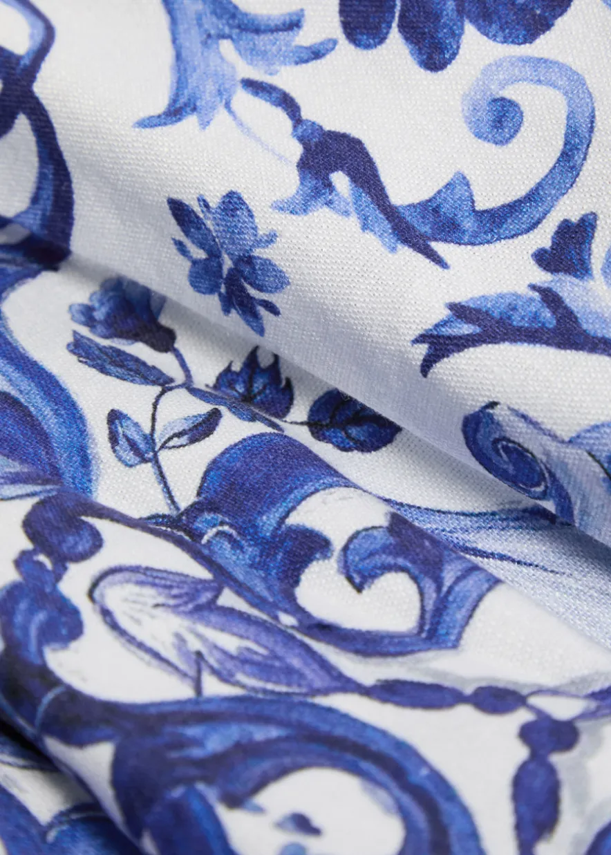 Glinda printed linen-blend mini dress