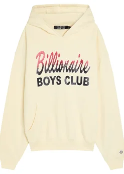 Glittered logo-print hooded cotton sweatshirt