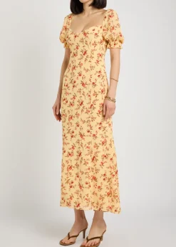 Gloria floral-print chiffon midi dress