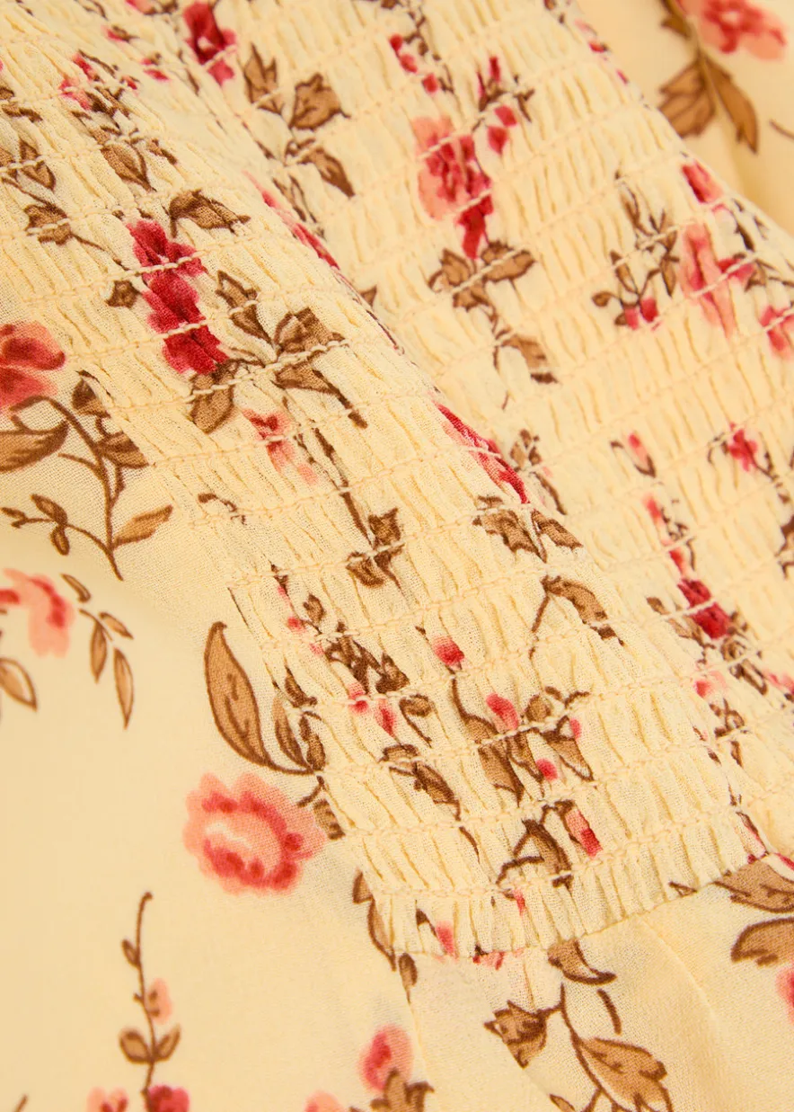 Gloria floral-print chiffon midi dress