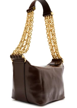 Glossed leather camera bag
