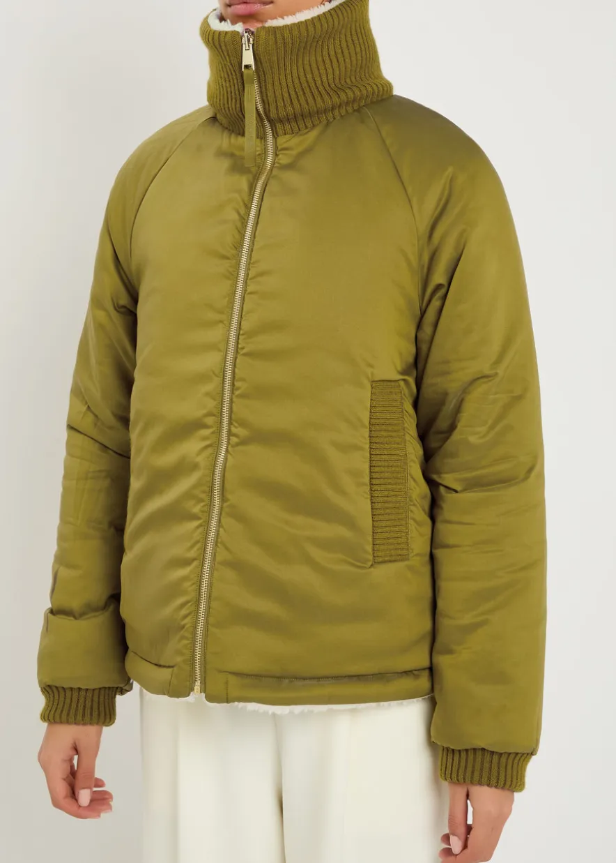 Glover reversible fleece and soft-twill jacket