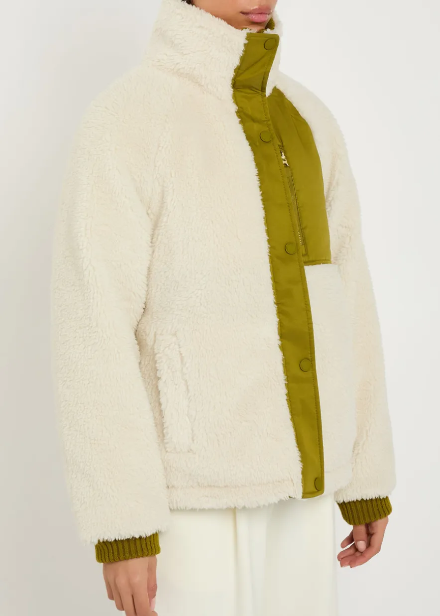 Glover reversible fleece and soft-twill jacket