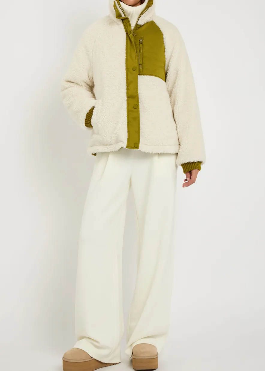 Glover reversible fleece and soft-twill jacket