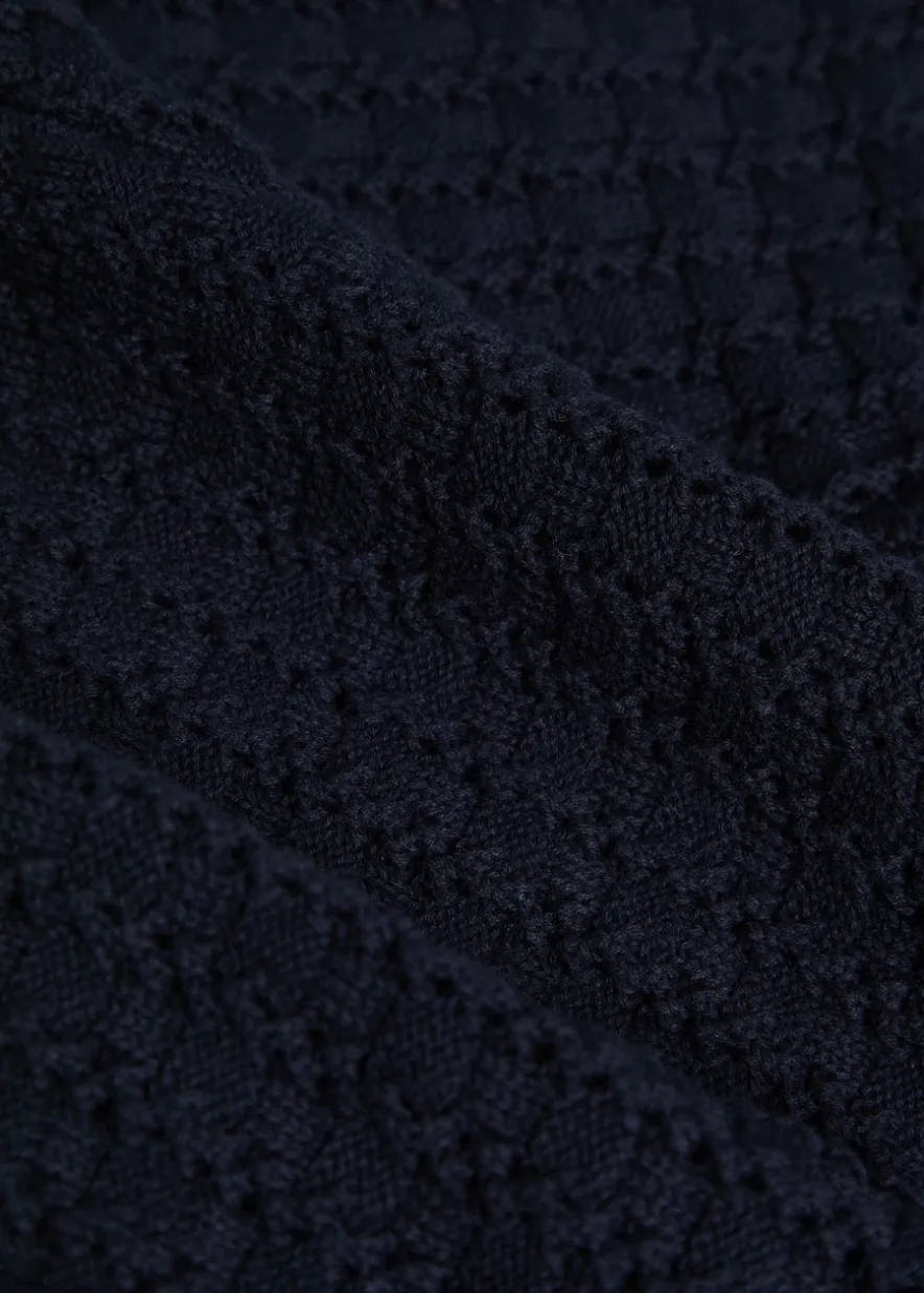 Goldie textured-knit cotton polo shirt