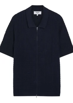 Goldie textured-knit cotton polo shirt