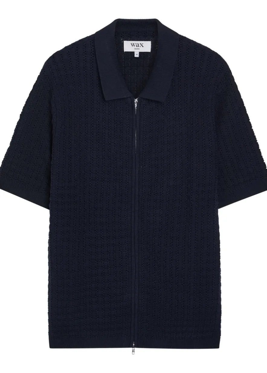 Goldie textured-knit cotton polo shirt