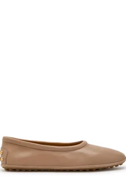 Gomma leather ballet flats
