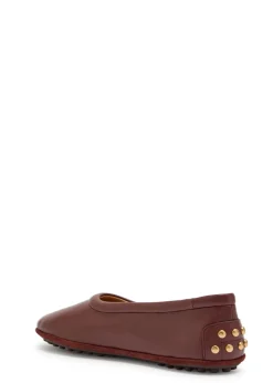 Gomma leather ballet flats
