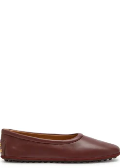 Gomma leather ballet flats