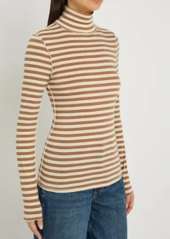 Good Good striped turtle-neck jersey top