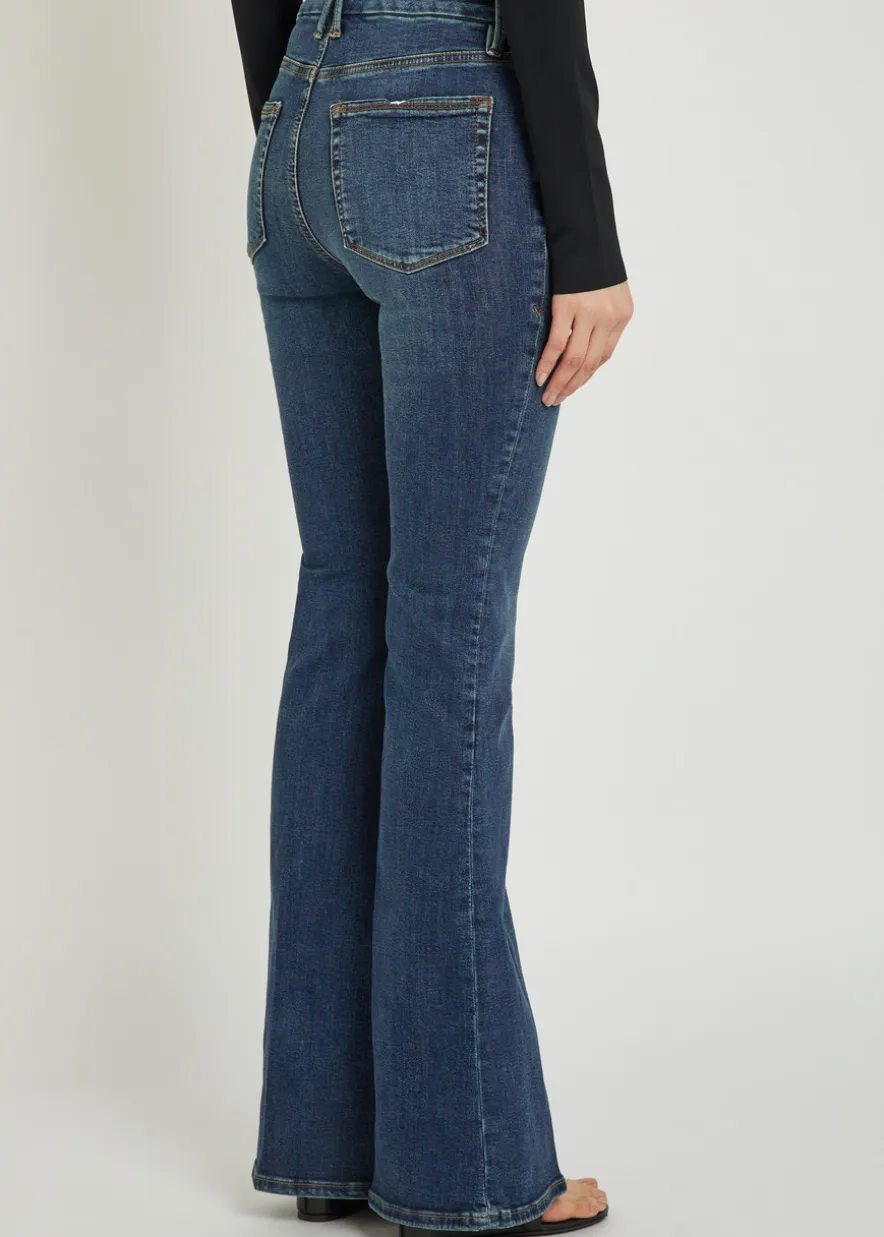 Good Legs skinny flared-leg jeans