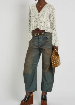 Good Luck barrel-leg jeans