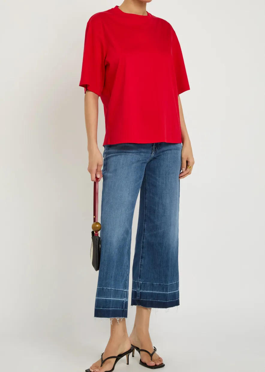 Good Waist Palazzo cropped wide-leg jeans