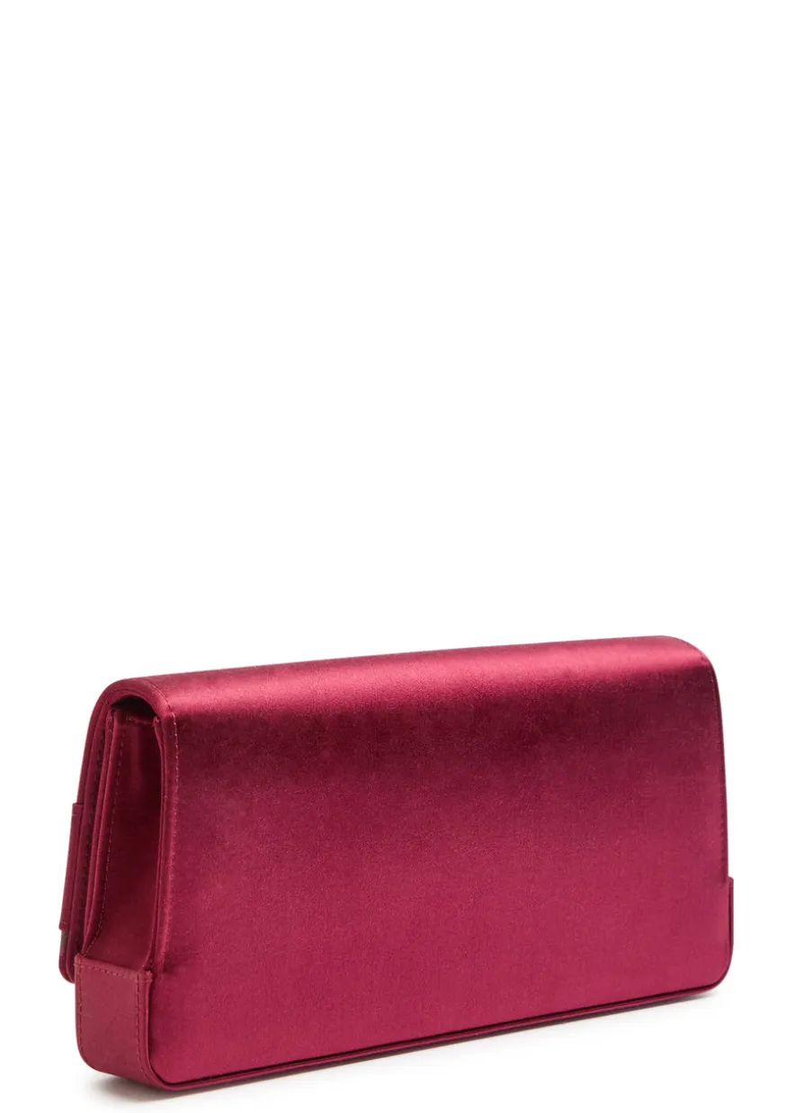 Gothisi embellished satin clutch