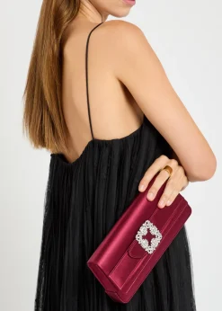Gothisi embellished satin clutch