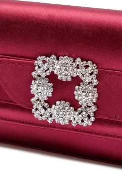 Gothisi embellished satin clutch