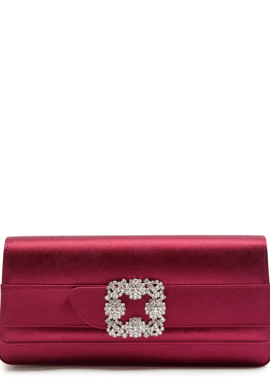 Gothisi embellished satin clutch