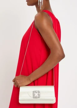 Gothisi embellished satin clutch