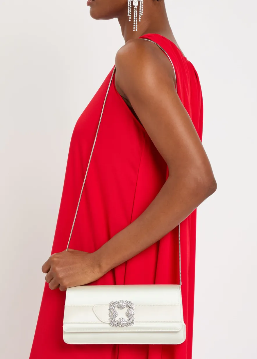 Gothisi embellished satin clutch