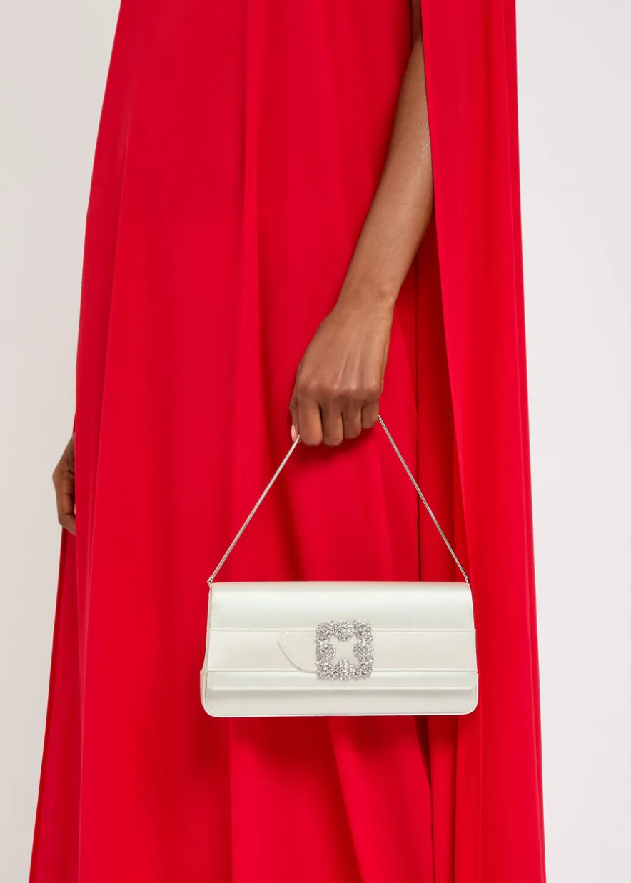 Gothisi embellished satin clutch