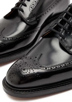 Grafton perforated glossed leather Derby shoes