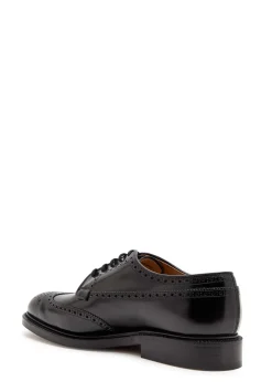 Grafton perforated glossed leather Derby shoes