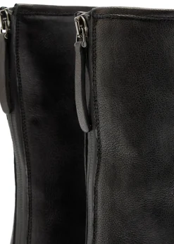 Grained leather ankle boots