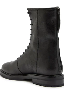 Grained leather ankle boots