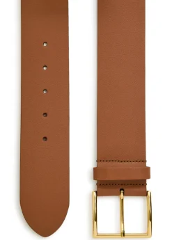 Grained leather belt