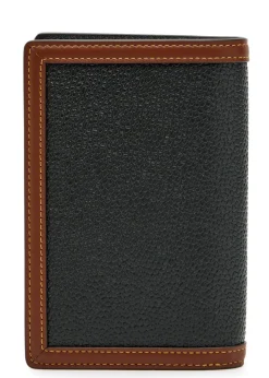 Grained leather passport holder