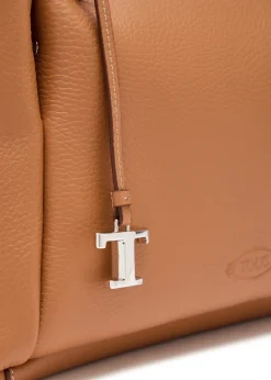Grained leather top handle bag