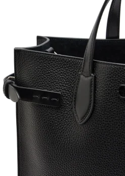 Grained leather tote