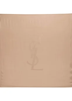 Grand logo-jacquard silk scarf