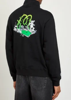 Grateful Dead printed half-zip cotton sweatshirt