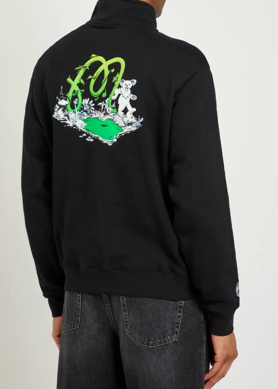 Grateful Dead printed half-zip cotton sweatshirt