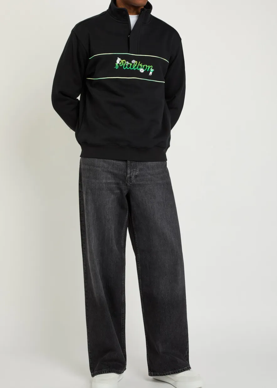 Grateful Dead printed half-zip cotton sweatshirt