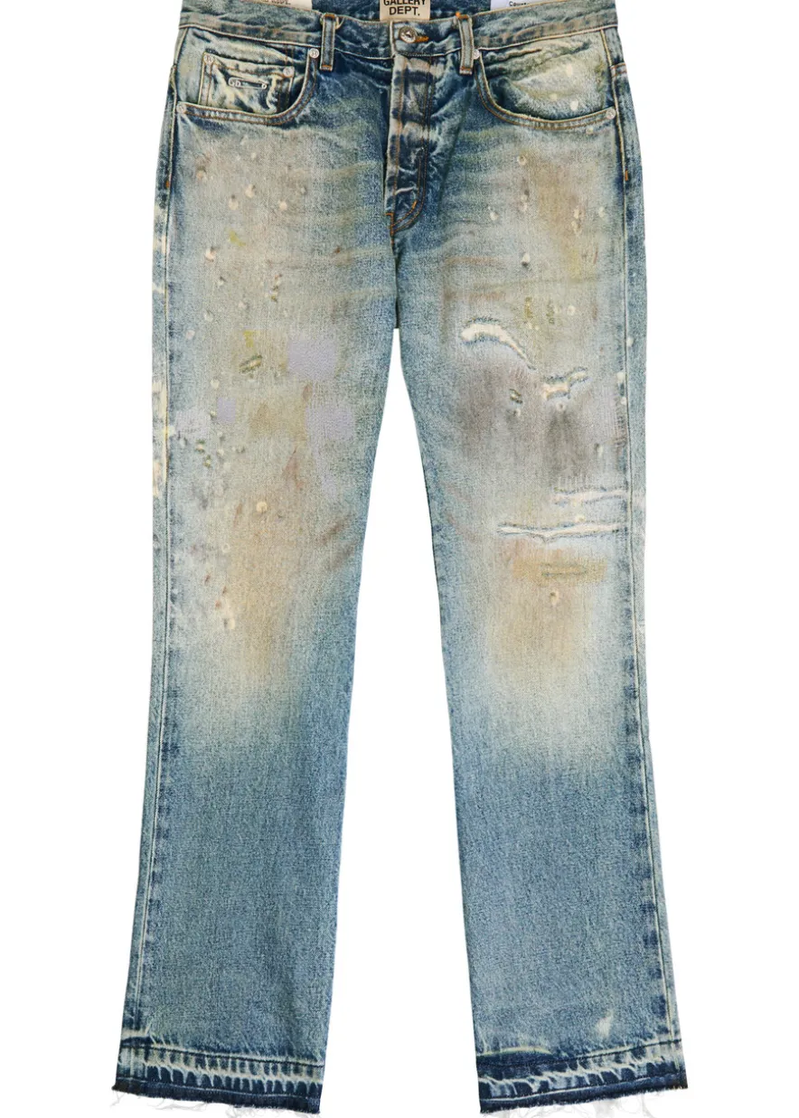 Greased 646 flared-leg jeans