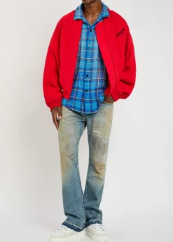Greased 646 flared-leg jeans
