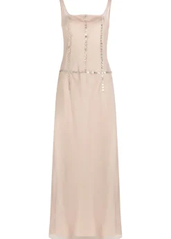 Greta embellished silk-chiffon maxi dress