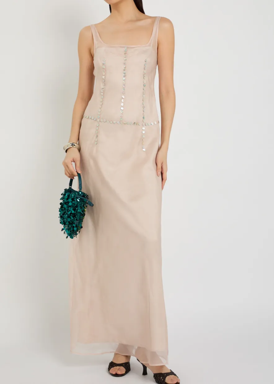 Greta embellished silk-chiffon maxi dress