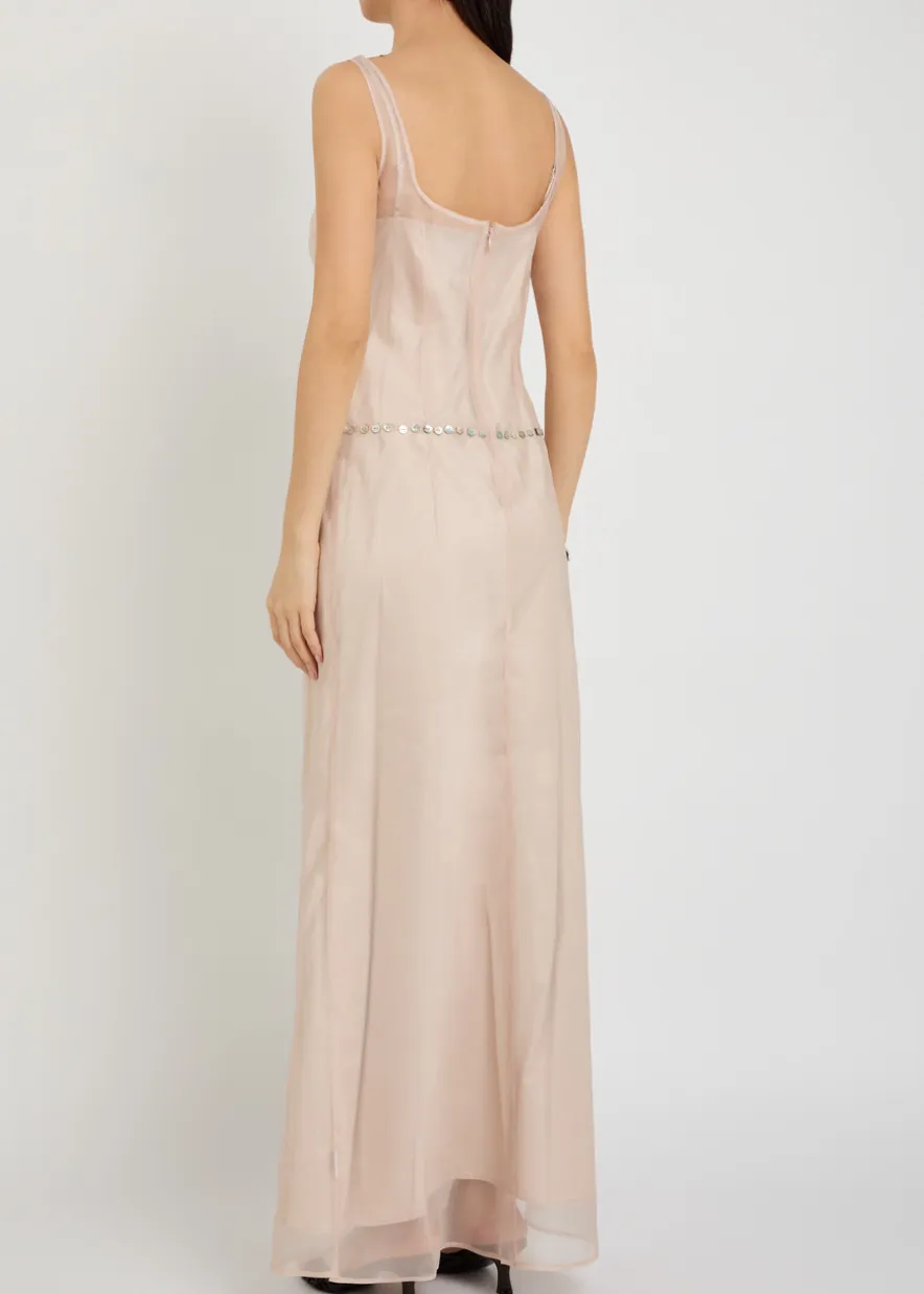 Greta embellished silk-chiffon maxi dress