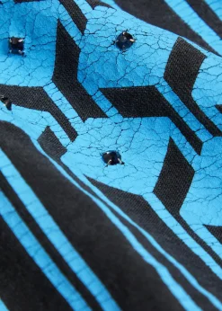 Gridlock embellished distressed cotton T-shirt