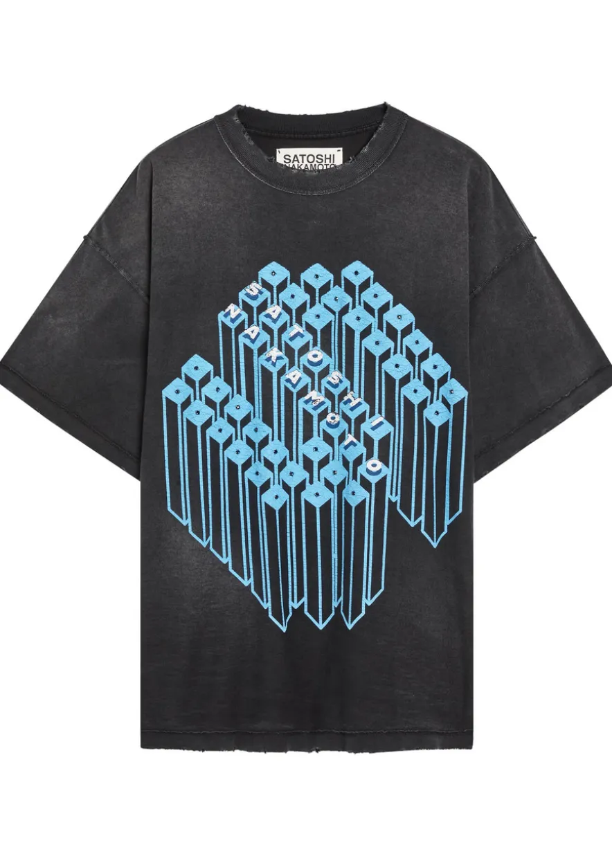 Gridlock embellished distressed cotton T-shirt