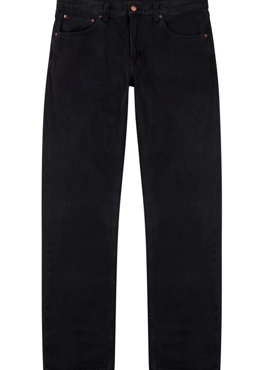 Gritty Jackson black straight-leg jeans